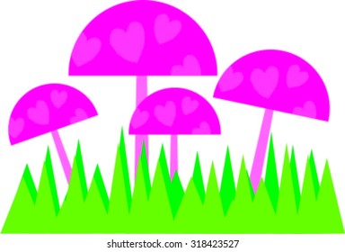 mushroom cartoon theme elements vector,eps