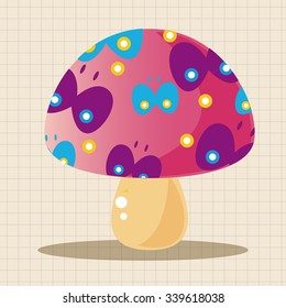 mushroom cartoon theme elements vector,eps