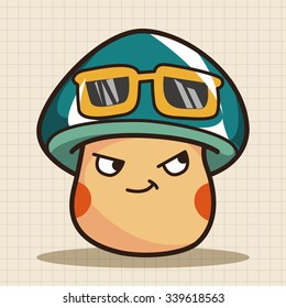 mushroom cartoon theme elements vector,eps