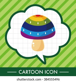 mushroom cartoon theme elements vector,eps