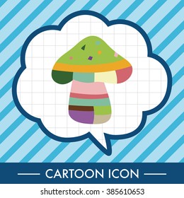 mushroom cartoon theme elements vector,eps