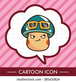 mushroom cartoon theme elements vector,eps