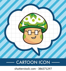 mushroom cartoon theme elements vector,eps