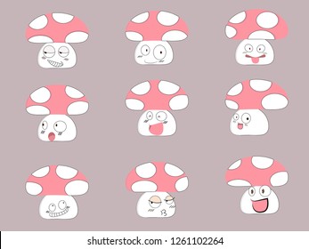 mushroom cartoon vector