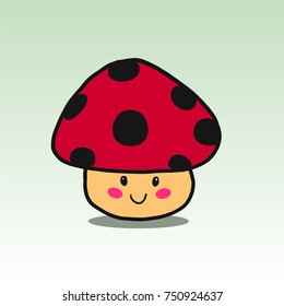 Mushroom cartoon vector.