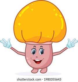Mushroom cartoon vector art and illustration