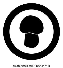 Mushroom - champignon black icon in circle .