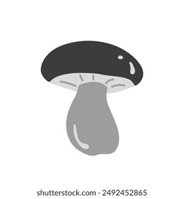 Mushroom Champignon icon illustration. Porcini or Boletus, forest mushroom. Isolated vector 