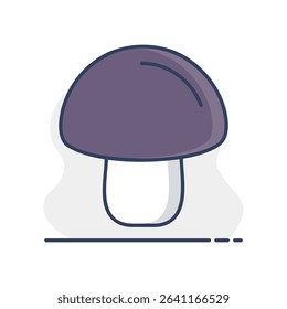 Mushroom Champignon isolated vector icon. Vegetable sign. Graph symbol for food and drinks web site, apps design, mobile apps and print media, logo, UI