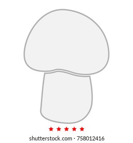 Mushroom - champignon set icon . Flat style .