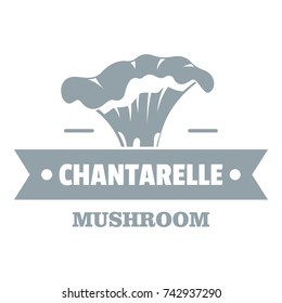 Mushroom chantarelle logo. Simple illustration of mushroom chantarelle vector logo for web