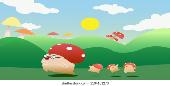 mushroom Character design