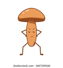 mushroom character vector illustration. good for logos, icons, mascots and symbols