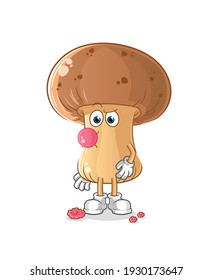 mushroom chewing gum vector. cartoon character