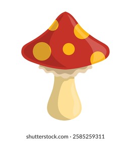 Mushroom clip art, clip art mushrooms, mushroom vector art, red mushroom flat icon cartoon