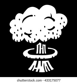 Mushroom Cloud Atomic Nuclear Bomb Explosion Fallout vector icon