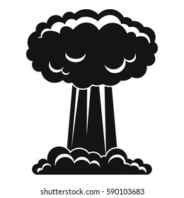 Mushroom cloud icon. Simple illustration of mushroom cloud vector icon for web
