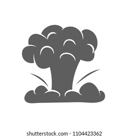 Mushroom cloud, nuclear explosion icon. Vector Illustration.