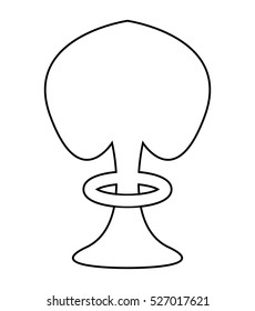 mushroom cloud, nuclear explosion silhouette,  vector symbol icon design. Beautiful illustration isolated on white background