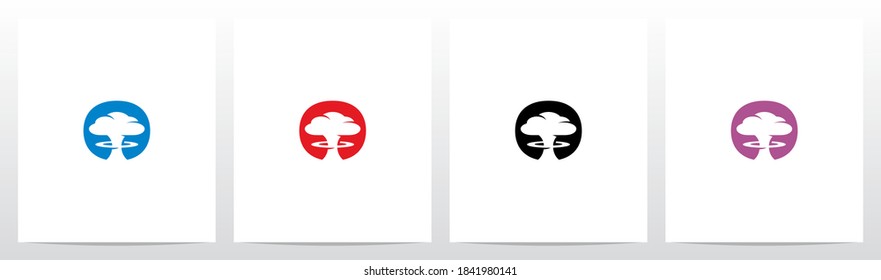 Pilzwolke auf Logo-Design o