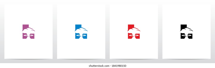 Nube De Honor En Letra Diseño De Logotipo L