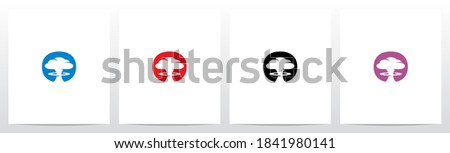 Mushroom Cloud On Letter Logo Design O