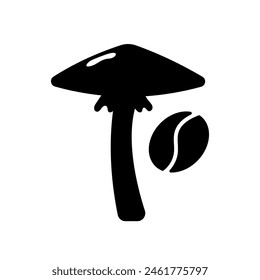 Mushroom Coffee Icon - Vector icon for product label.