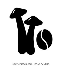 Mushroom Coffee Product - Vector Icon.