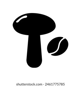 Mushroom Coffee - Vector Icon for product isolated on white.