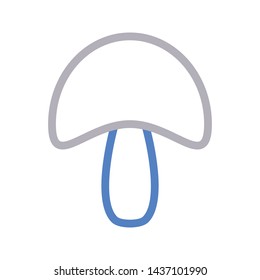 mushroom color line vector icon