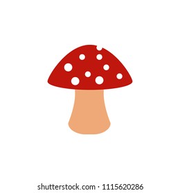 mushroom colored illustration. Element of colored food icon for mobile concept and web apps. Detailed mushroom icon can be used for web and mobile on white background
