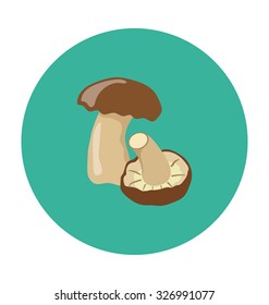 
Mushroom Colored Vector Icon
