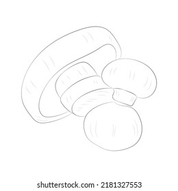 Mushroom coloring pages premium vector