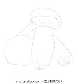 Mushroom coloring pages premium vector