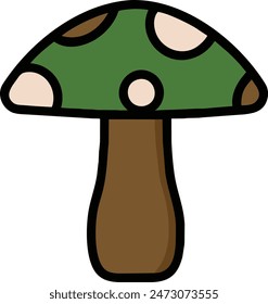 Mushroom complete editable vector art