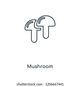 Mushroom concept line icon. Linear Mushroom concept outline symbol design. This simple element illustration can be used for web and mobile UI/UX.