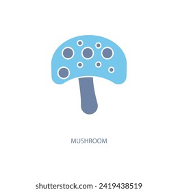 mushroom concept line icon. Simple element illustration. mushroom concept outline symbol design.