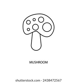 mushroom concept line icon. Simple element illustration. mushroom concept outline symbol design.