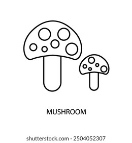 mushroom concept line icon. Simple element illustration.mushroom concept outline symbol design.