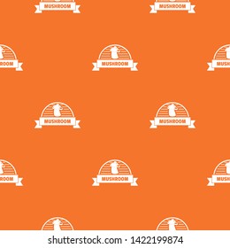 Mushroom cooking pattern vector orange for any web design best