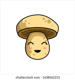 mushroom cute mascot character vector design