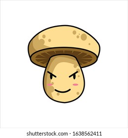 mushroom cute mascot character vector design