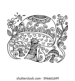 Mushroom. Decorative style.