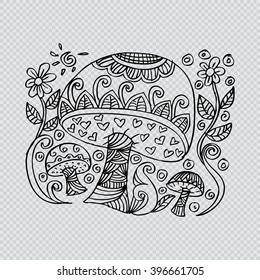 Mushroom. Decorative style.
