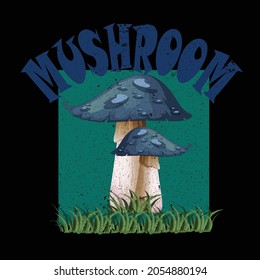 mushroom design for banner and print 