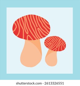 a mushroom design doodle vector