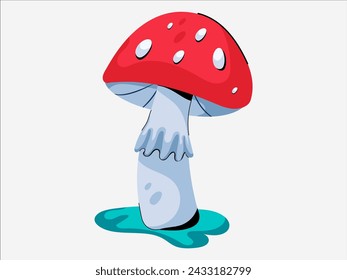 mushroom design with modern illustration concept style for badge farm agriculture sticker illustration