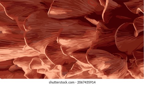 Encabezado rojo de fondo de arte digital para hongos