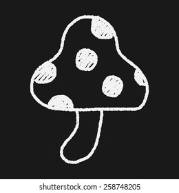 mushroom doodle drawing