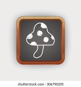 mushroom doodle drawing